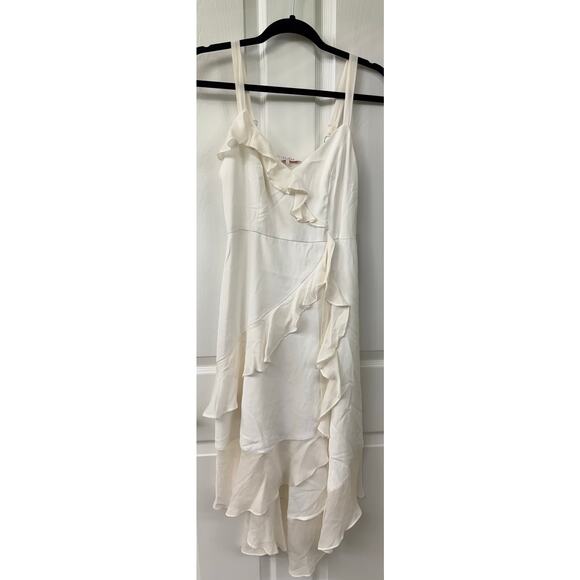 Parker Santana Ivory Summer Ruffle Sleeveless Dress $328 NWT Pearl Sold Out XS - Picture 12 of 12